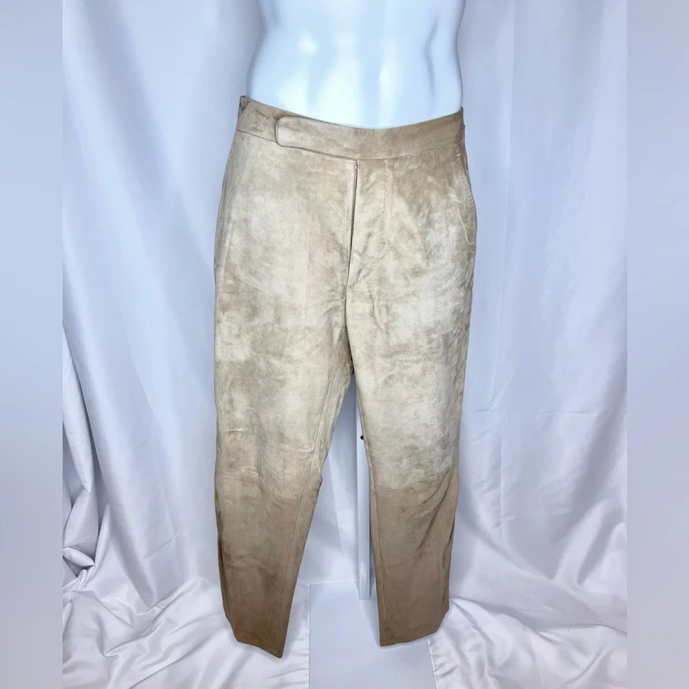Ralph Lauren Purple Label Lamb Suede Pants – Size 30 (Made in Italy) - Picture 3 of 7